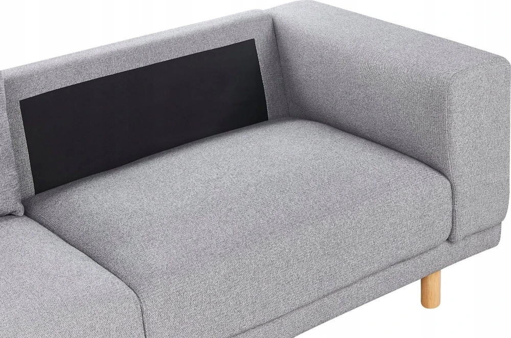 Beliani Trivietė sofa NIVALA šviesiai pilka