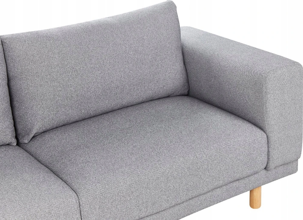 Beliani Trivietė sofa NIVALA šviesiai pilka
