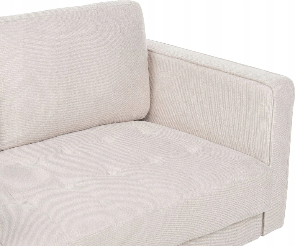 Beliani Trivietė sofa NURMO Šviesiai smėlio spalvos