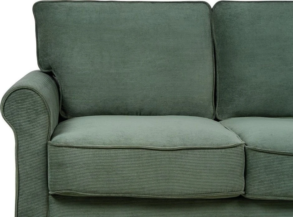 Beliani Trivietė sofa RONNEBY, kordas, tamsiai žalia