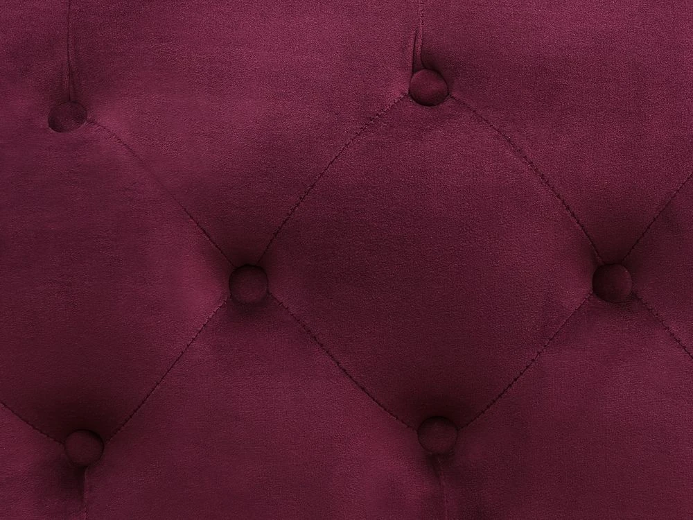 Beliani 3 vietų sofa SKIEN aksominė bordo