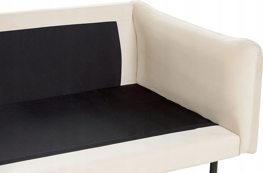 Beliani Trivietė sofa VINTERBRO veliūrinė šviesiai smėlio spalvos