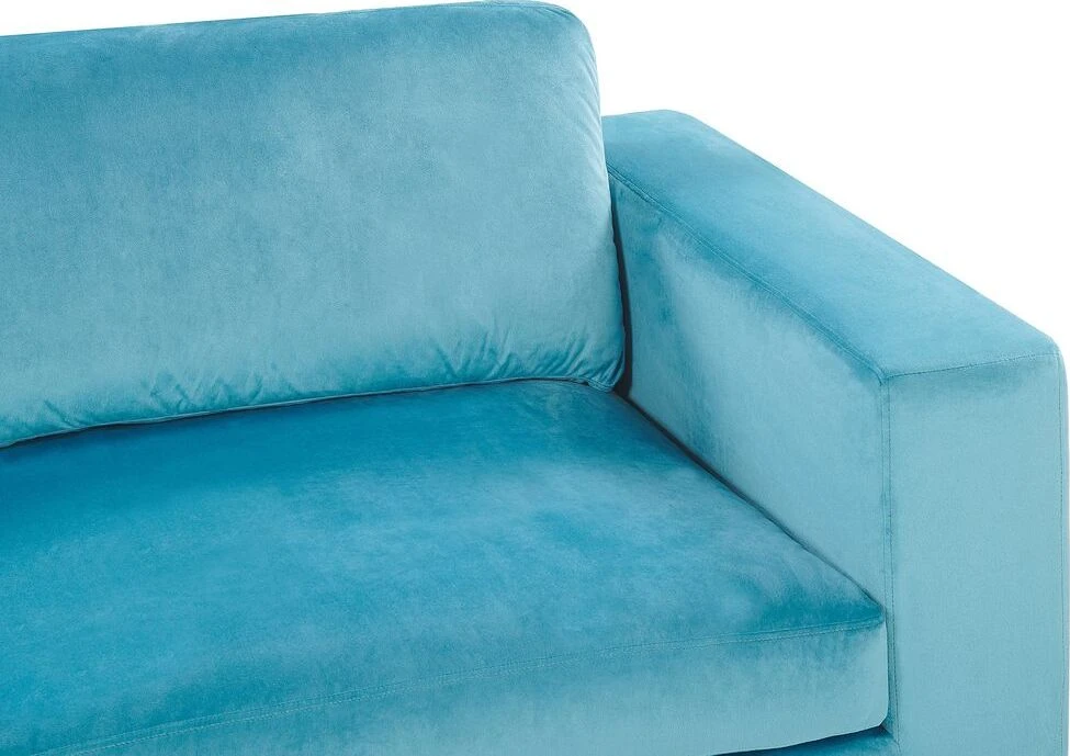 Beliani 3 vietų sofa VADSTENA, veliūras, žydra