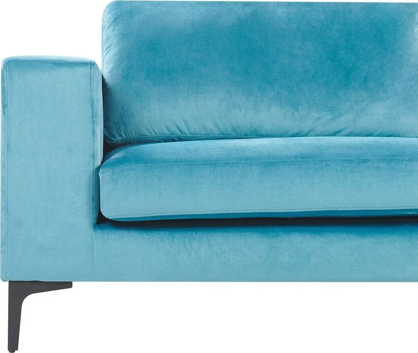 Beliani 3 vietų sofa VADSTENA, veliūras, žydra