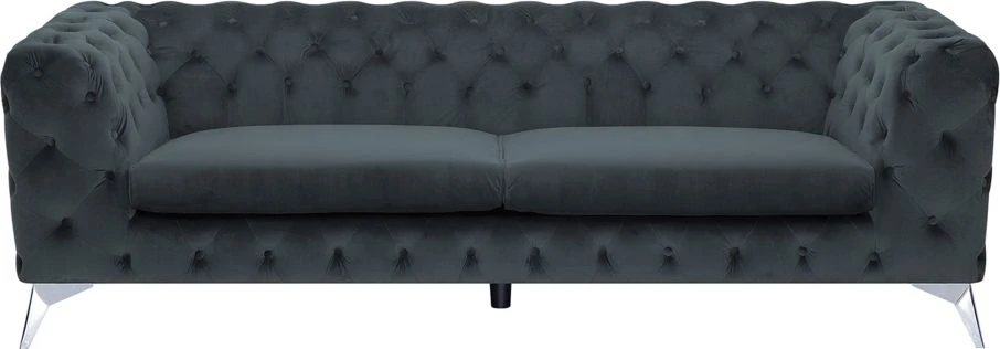 Beliani 3 vietų sofa SOTRA aksominė pilka