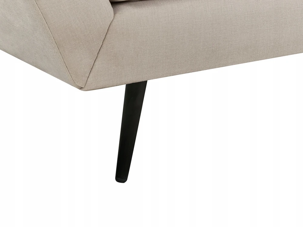 Beliani Trivietė sofa LENVIK, veliūras, smėlio spalva
