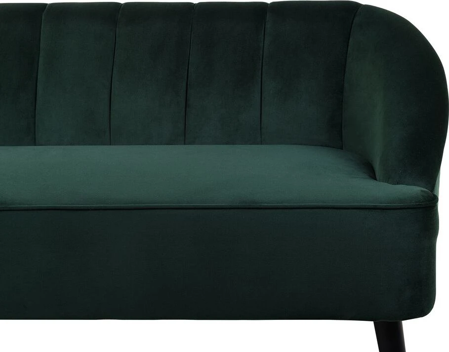 Beliani Trijų vietų sofa ALSVAG, smaragdo spalvos veliūras