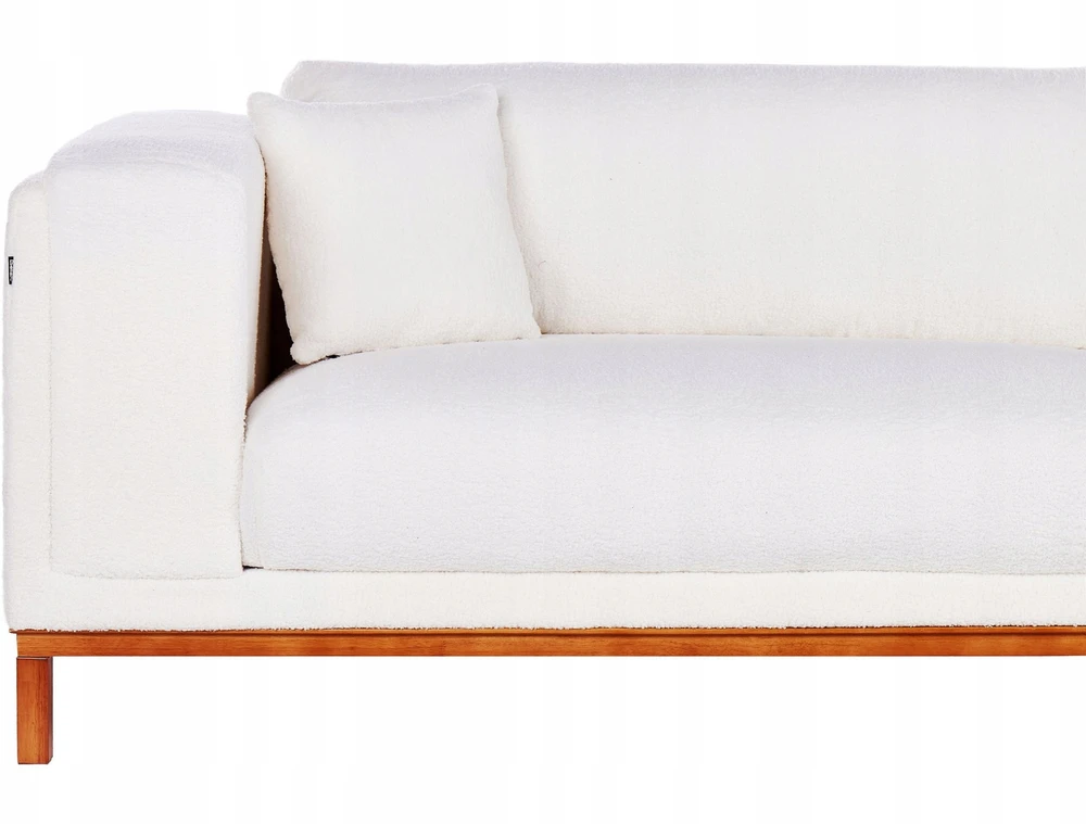 Beliani 4 vietų sofa VENG Boucle, kreminė balta