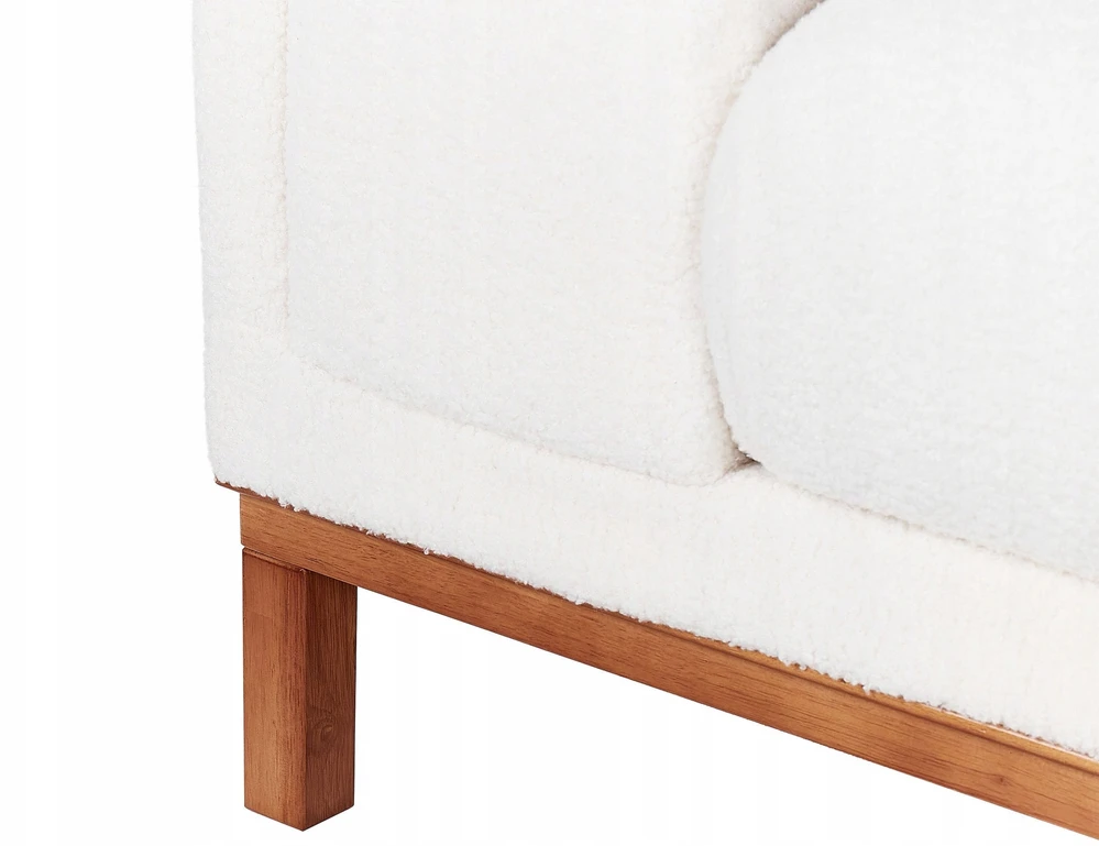 Beliani 4 vietų sofa VENG Boucle, kreminė balta