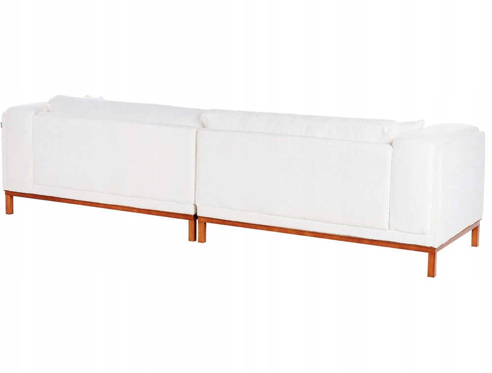 Beliani 4 vietų sofa VENG Boucle, kreminė balta