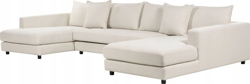 Beliani 5 vietų kampinė sofa LILVIKEN, šviesiai smėlio spalvos