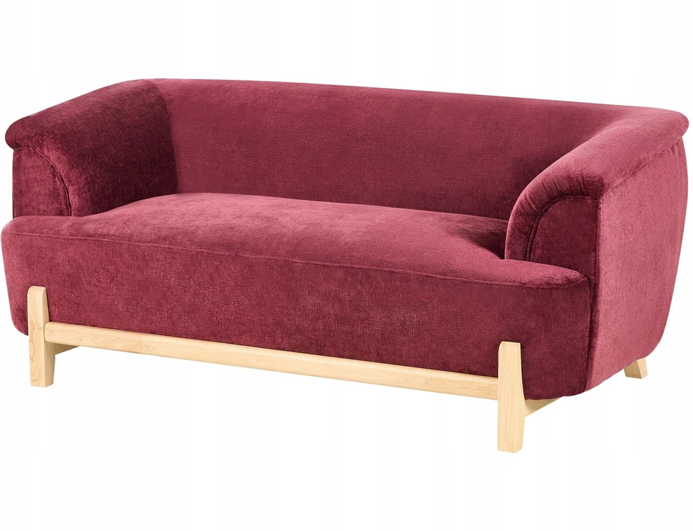 Beliani 2 vietų sofa ALNOR, šenilas, bordo