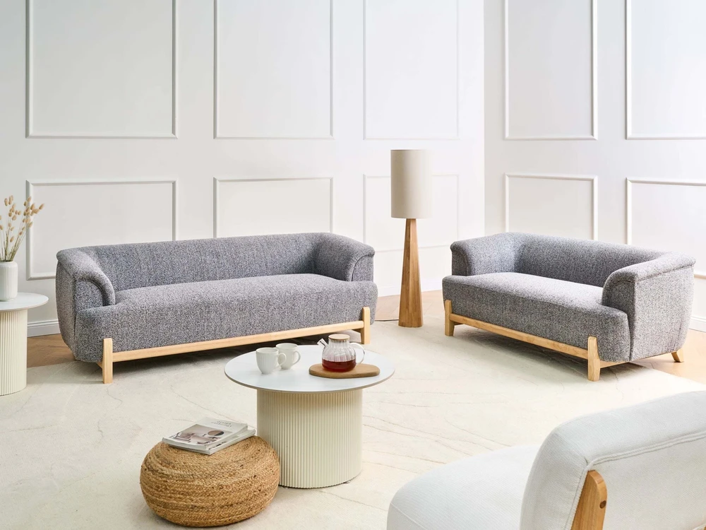 Beliani 2 vietų sofa ALNOR tamsiai pilka
