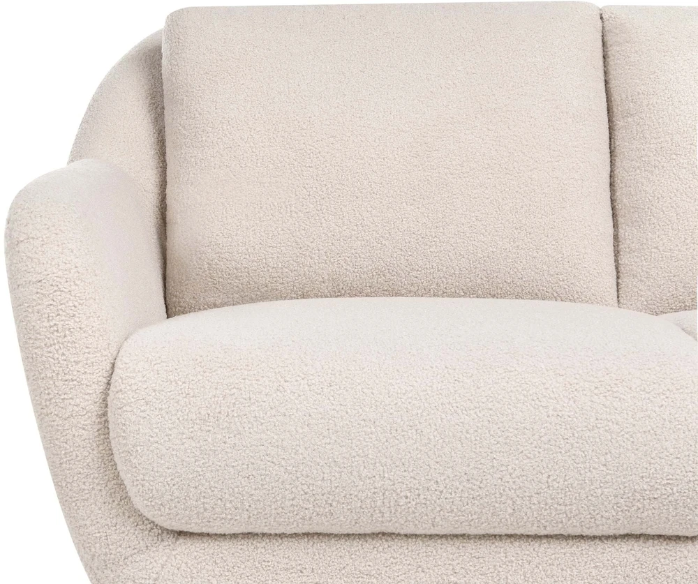 Beliani 2 vietų sofa EIBY Boucle smėlio spalvos