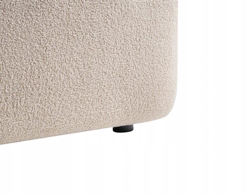Beliani Dvivietė sofa ELVA, buklė audinys, smėlio spalva