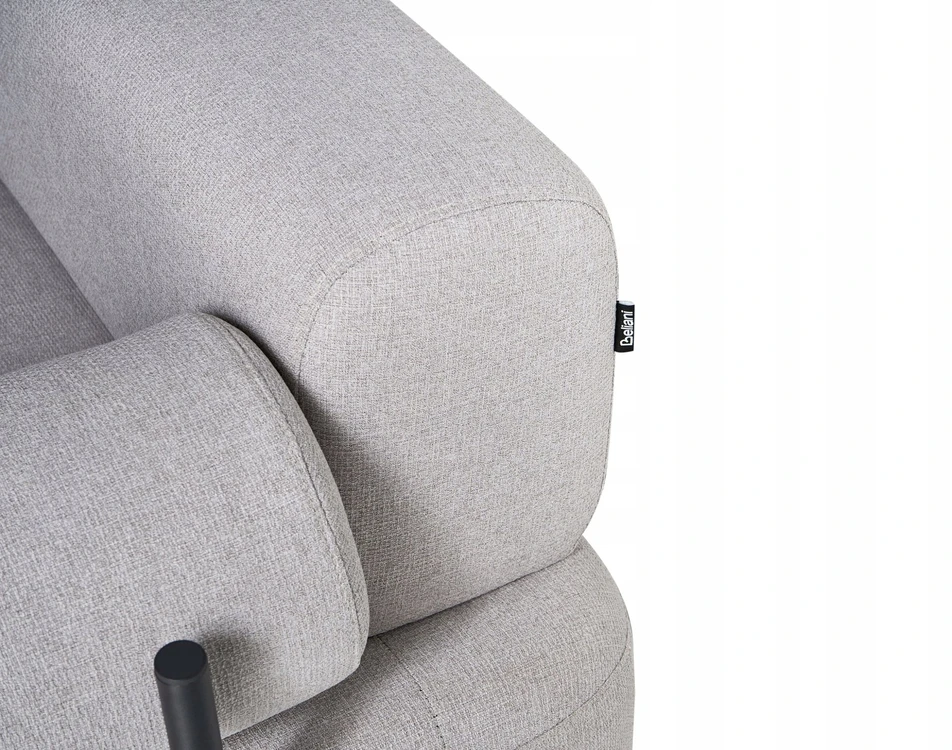 Beliani Dvivietė sofa ELVA šviesiai pilka