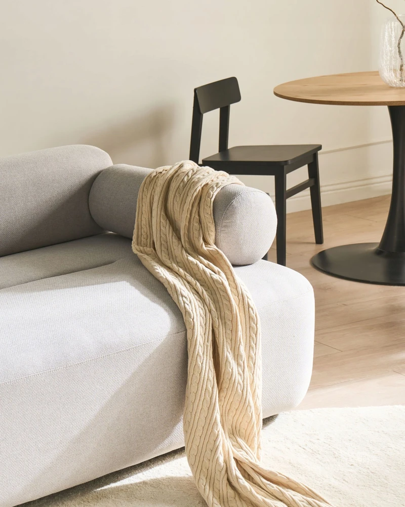 Beliani Dvivietė sofa ELVA šviesiai pilka