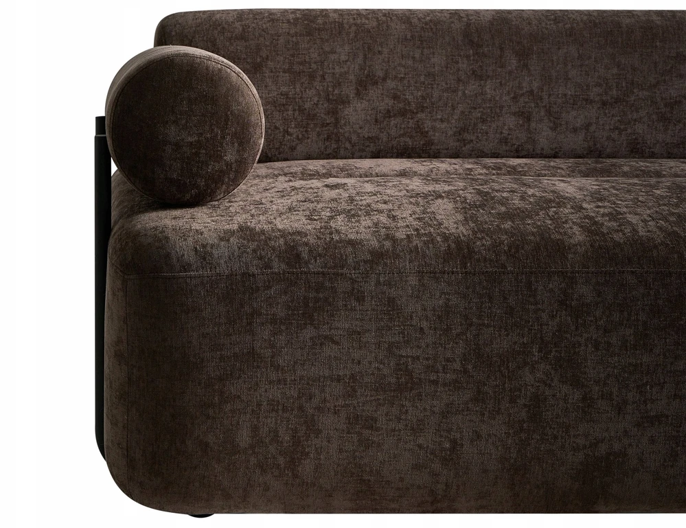 Beliani Dvivietė sofa ELVA, šenilis, tamsiai ruda