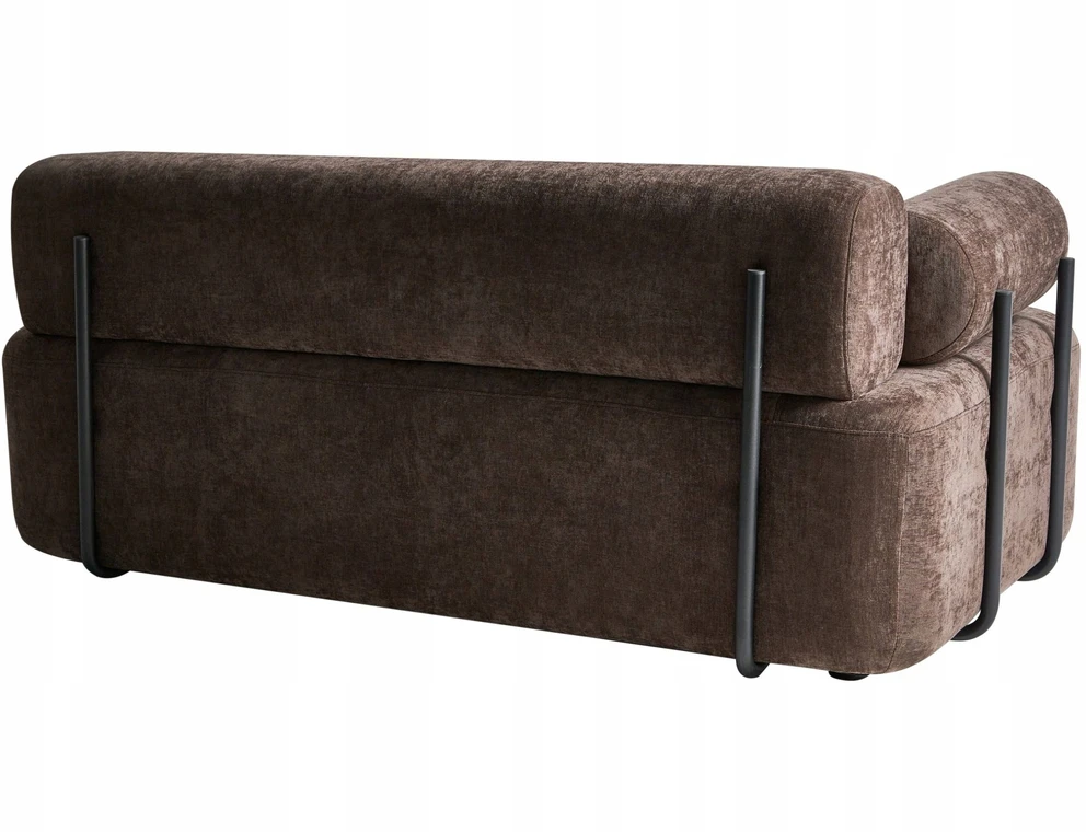 Beliani Dvivietė sofa ELVA, šenilis, tamsiai ruda