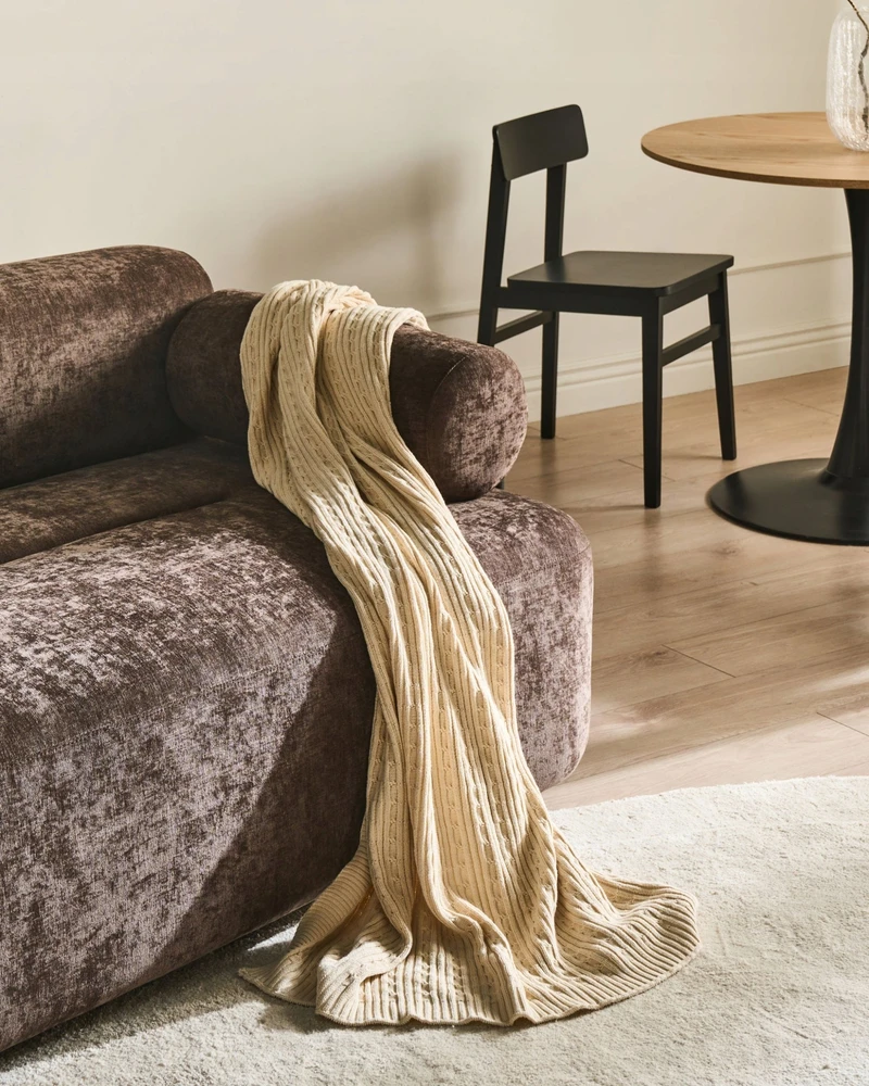 Beliani Dvivietė sofa ELVA, šenilis, tamsiai ruda