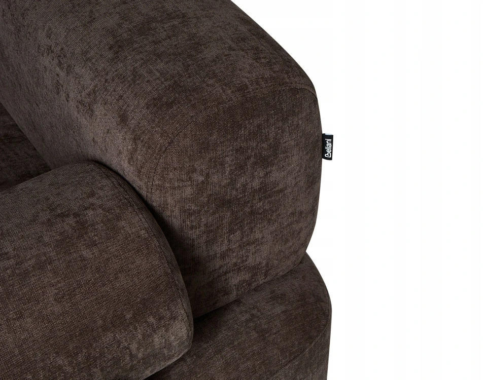 Beliani Dvivietė sofa ELVA, šenilis, tamsiai ruda