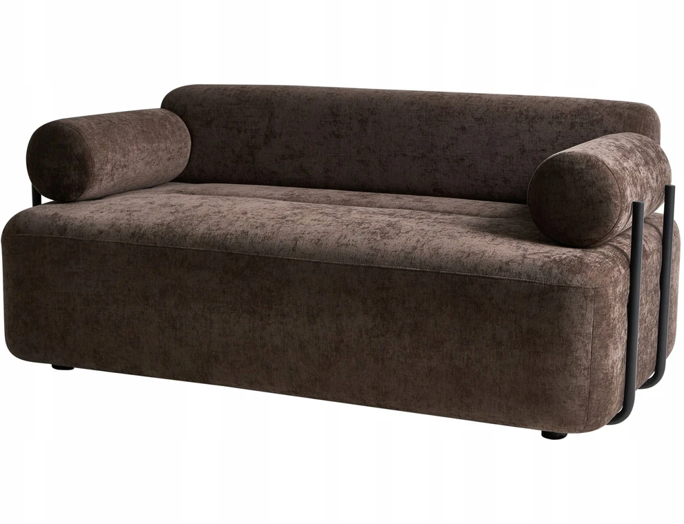 Beliani Dvivietė sofa ELVA, šenilis, tamsiai ruda