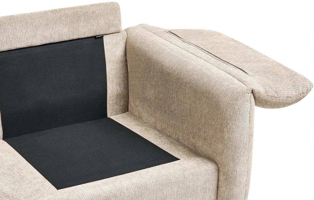 Beliani Dvivietė sofa GETA smėlio ir pilkos spalvos