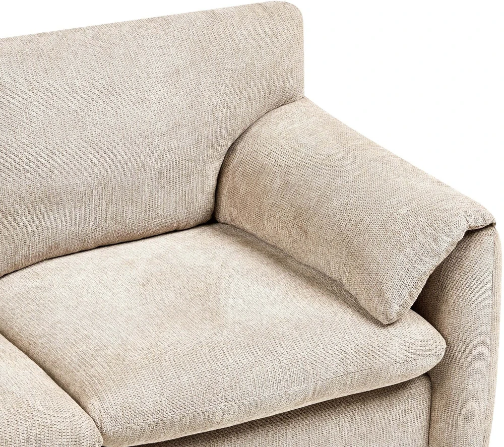 Beliani Dvivietė sofa GETA smėlio ir pilkos spalvos