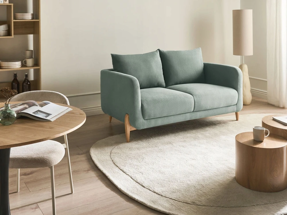 Beliani Dvivietė sofa GIMO šviesiai žalia