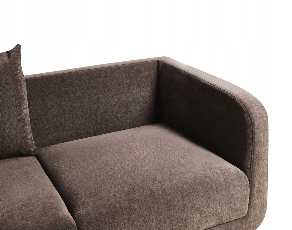 Beliani Dvivietė sofa GIMO, šenilinė, tamsiai ruda