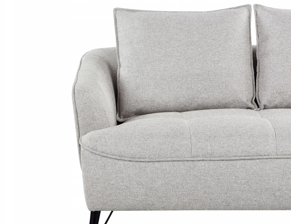 Beliani 2 vietų sofa HOBRO šviesiai pilka