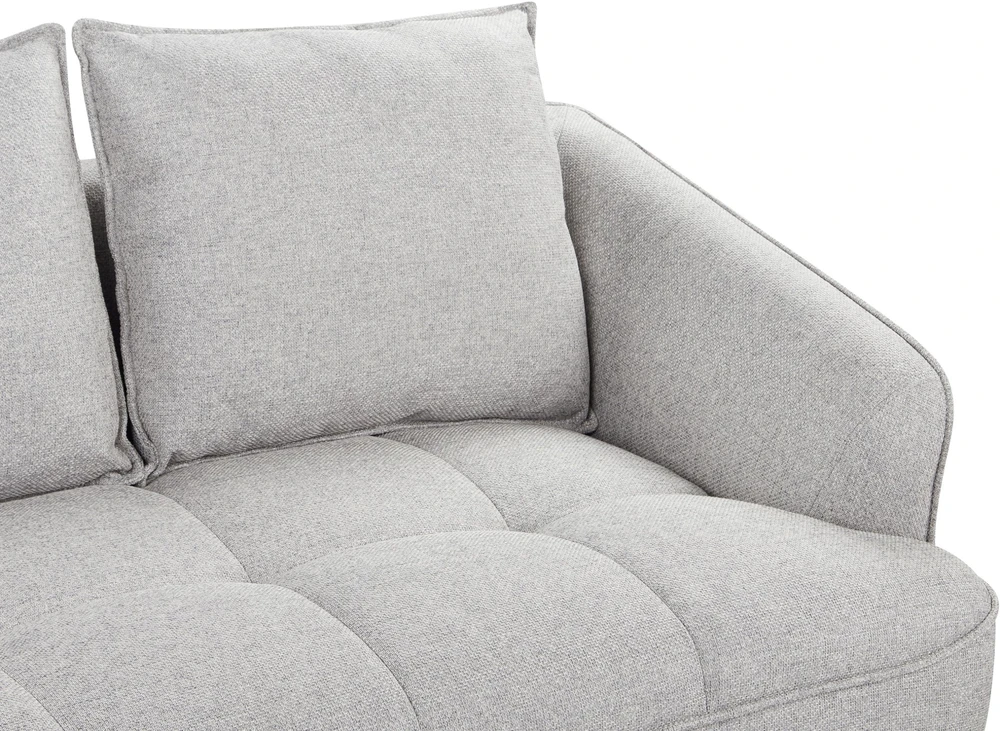 Beliani 2 vietų sofa HOBRO šviesiai pilka