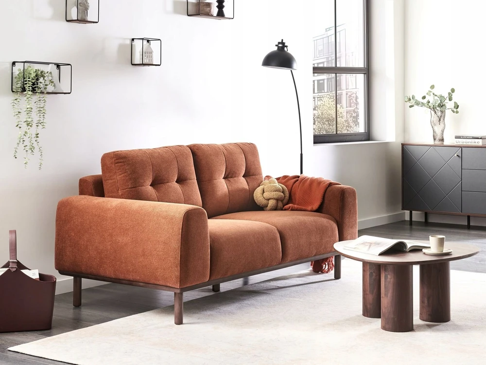 Beliani Dvivietė sofa LAURILA auksinės rudos spalvos