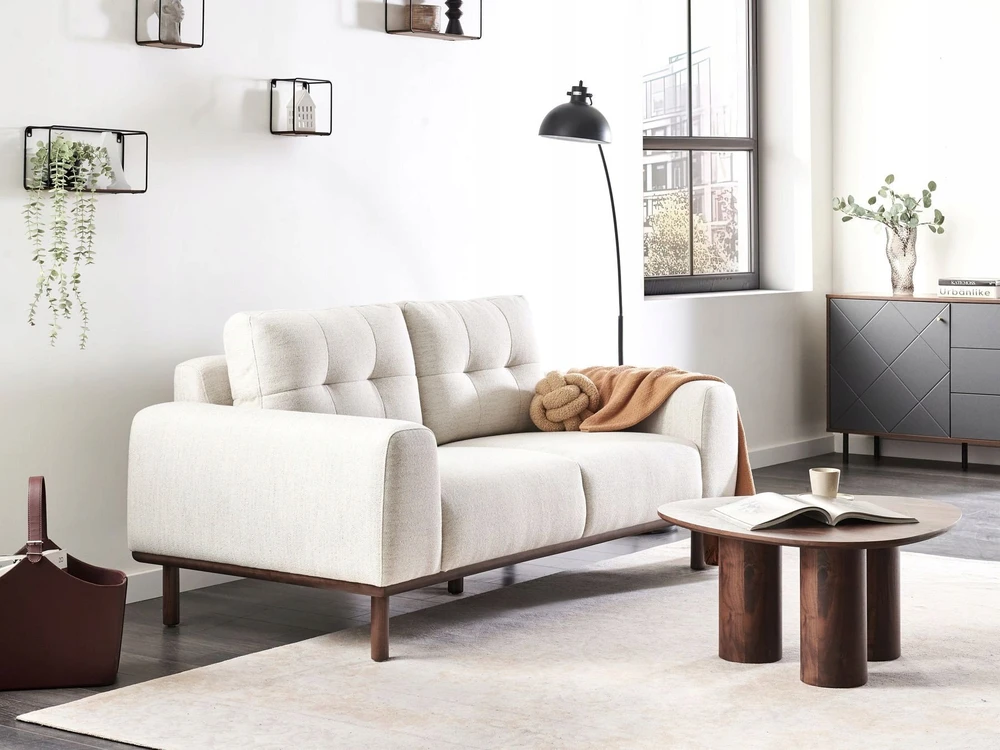 Beliani 2 vietų sofa LAURILA šviesiai smėlio spalvos