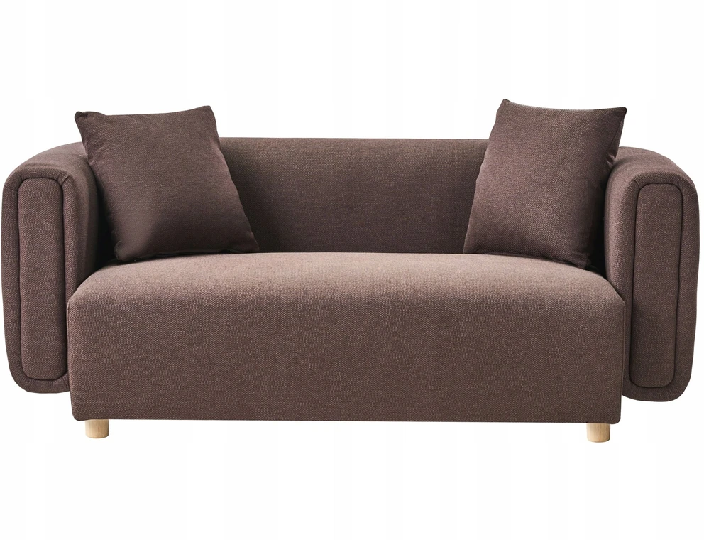 Beliani Dvivietė sofa LILLEROD tamsiai ruda