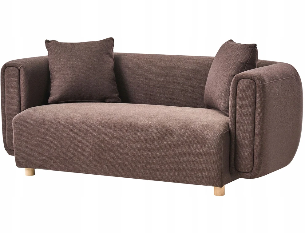 Beliani Dvivietė sofa LILLEROD tamsiai ruda