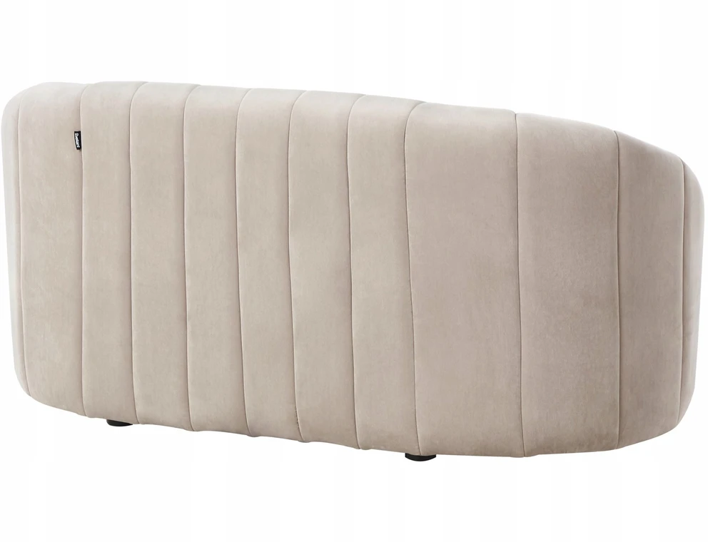 Beliani Dvivietė sofa MALUNG veliūrinė smėlio spalvos