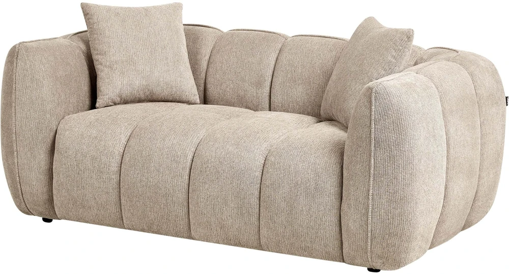 Beliani 2 vietų sofa NESS smėlio-pilka
