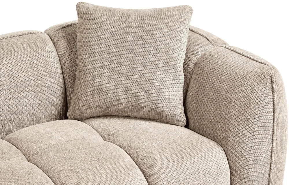Beliani 2 vietų sofa NESS smėlio-pilka