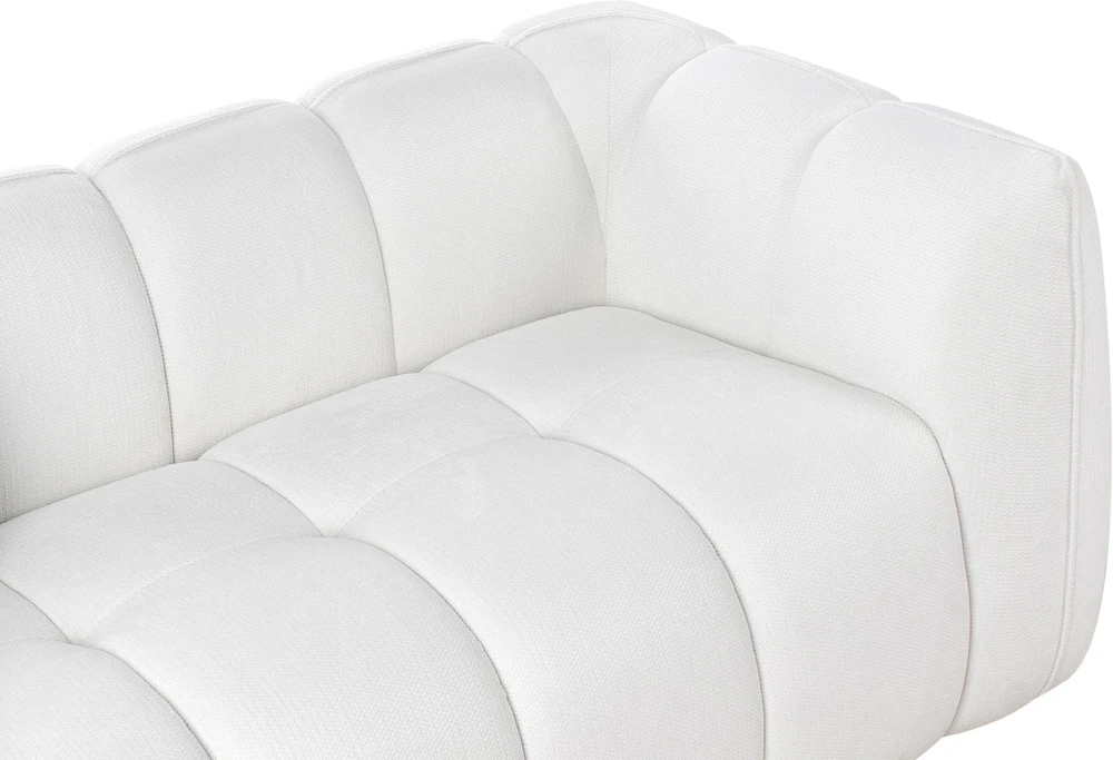 Beliani 2 vietų sofa NESS, kreminė balta