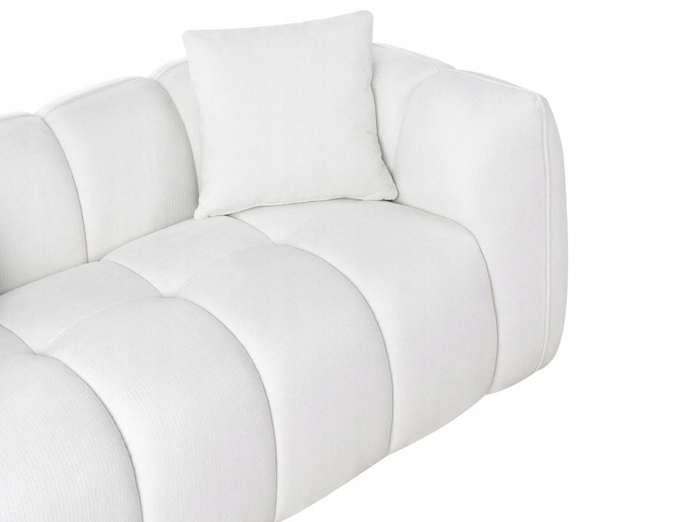 Beliani 2 vietų sofa NESS, kreminė balta