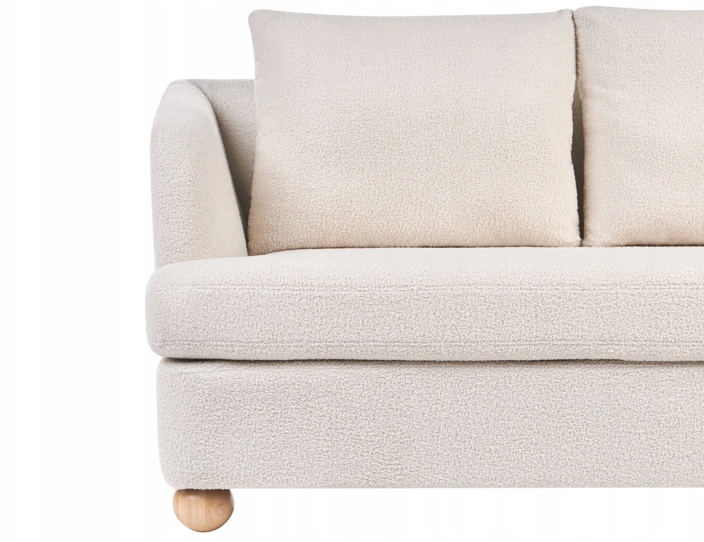 Beliani 2 vietų sofa RATTVIK Boucle kreminės baltos spalvos