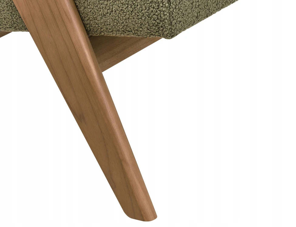 Beliani 2 vietų sofa TAMRE Boucle žalia / tamsiai ruda