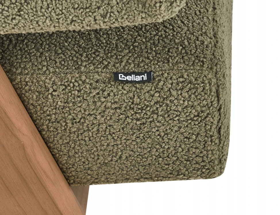 Beliani 2 vietų sofa TAMRE Boucle žalia / tamsiai ruda