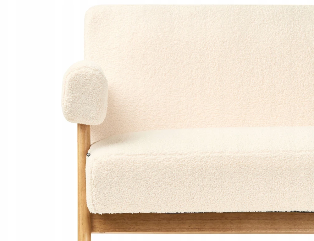 Beliani 2 vietų sofa TAMRE Boucle kreminė / šviesiai ruda