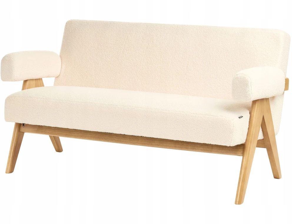 Beliani 2 vietų sofa TAMRE Boucle kreminė / šviesiai ruda