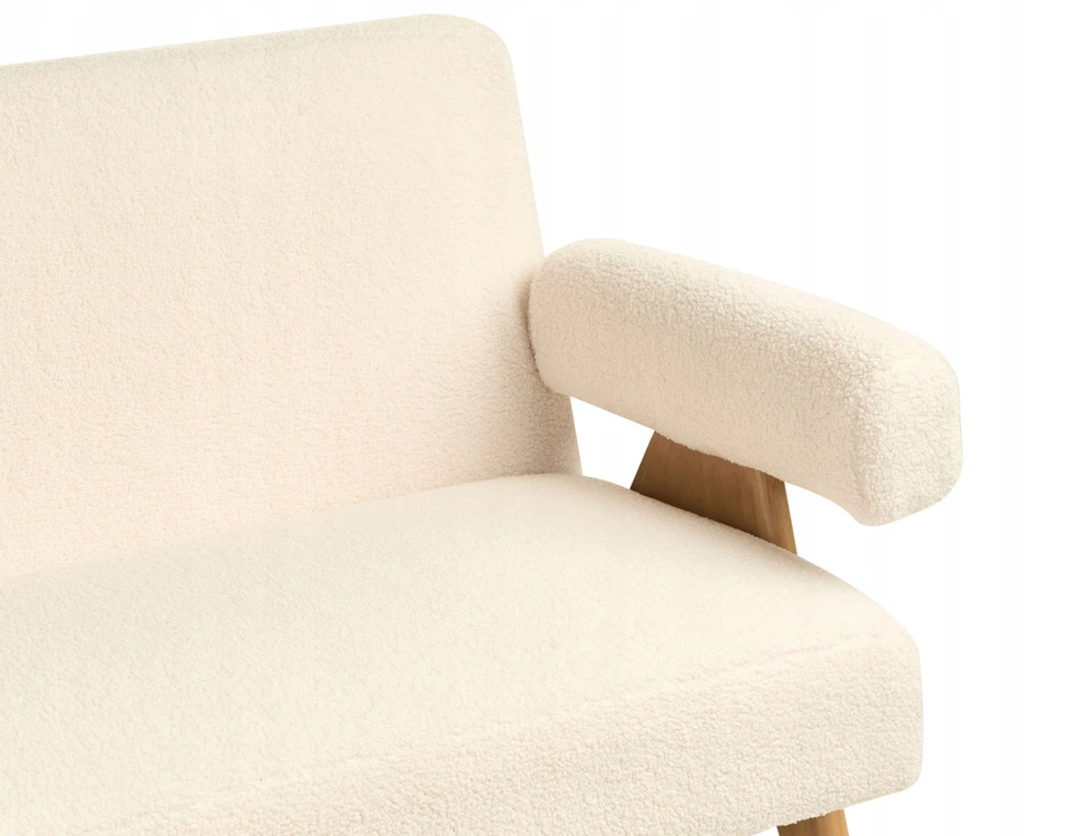 Beliani 2 vietų sofa TAMRE Boucle kreminė / šviesiai ruda