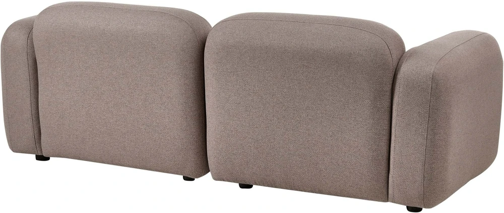 Beliani Trivietė sofa AFOSS smėlio ir pilkos spalvos