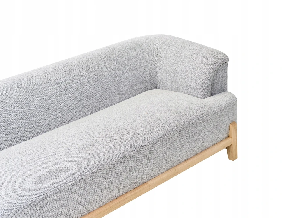 Beliani Trivietė sofa ALNOR šviesiai pilka