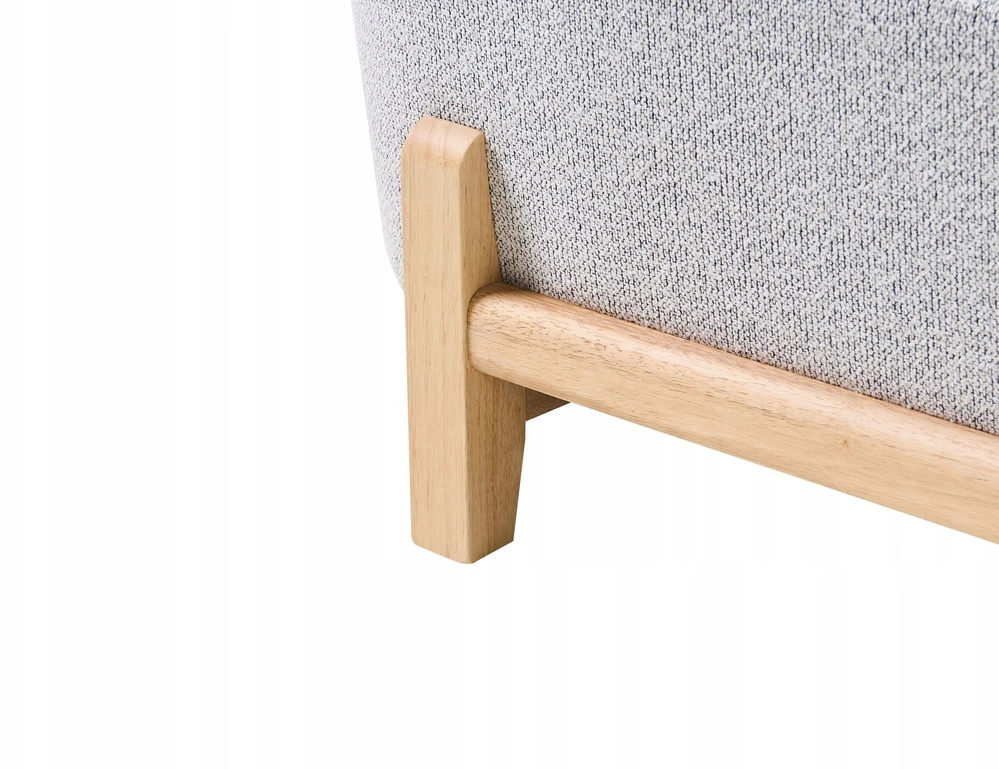 Beliani Trivietė sofa ALNOR šviesiai pilka